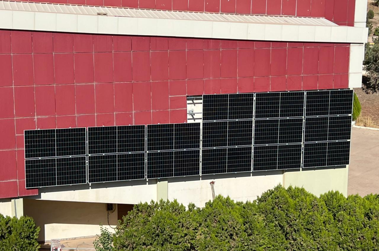 Progress Sun facade-mounted solar panels at Koya University