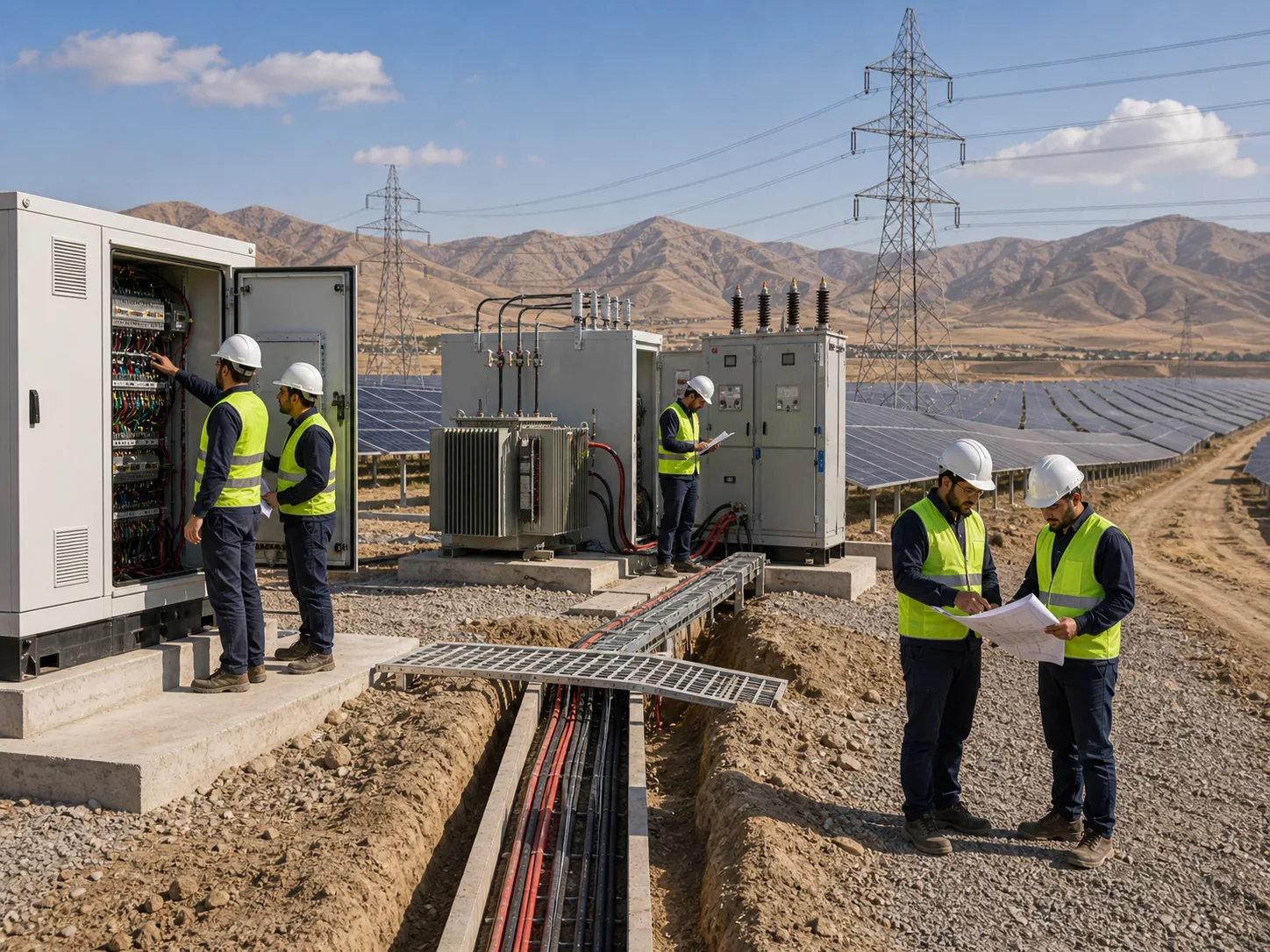 Realistic visualization of grid connection and regulatory compliance support for the 50 MW Sulaymaniyah solar development
